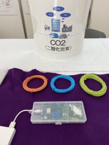 空気中の二酸化炭素を測定