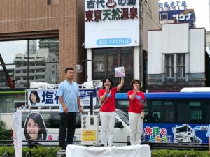 新小岩駅で野田さんが来る前に挨拶