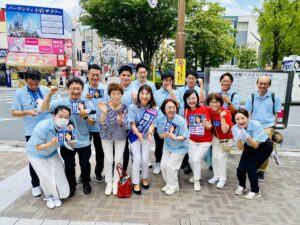 各駅で記念撮影